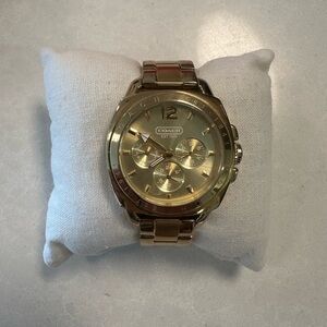 COACH Vintage Gold Triple Dial Watch